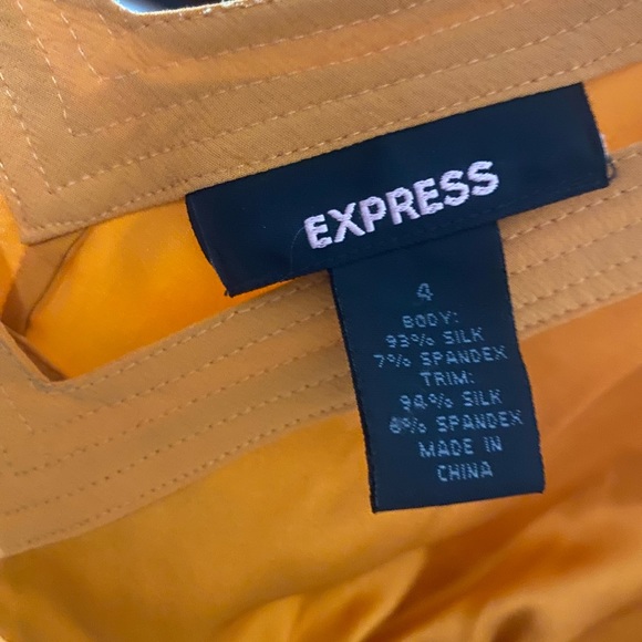 Express Tangerine Silk Top - Picture 3 of 3